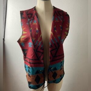 Rhonda Stark Western Aztec Southwest Vest Sz S